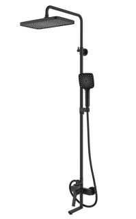 Душевая система с тропическим душем IDDIS Parker PARBL3Fi06 чёрный матовый